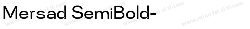 Mersad SemiBold字体转换